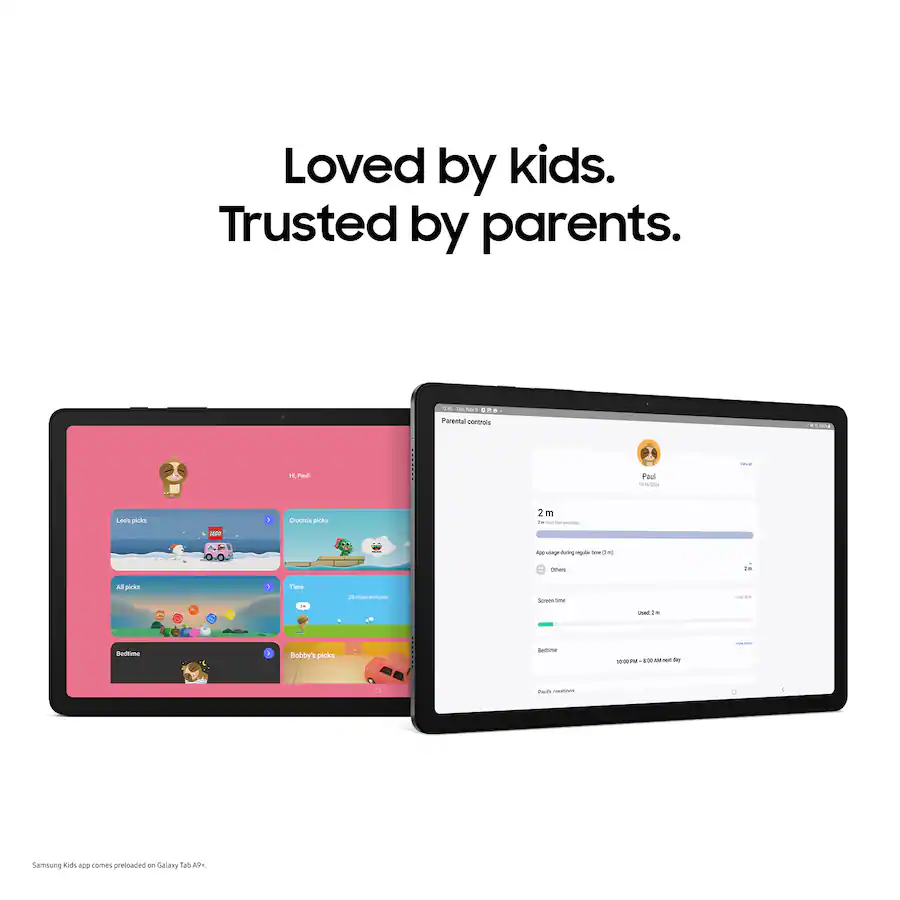 Samsung Galaxy Tab A9+ 5G 11" 64GB Android Tablet, Wi-Fi (T-Mobile Network) Grand Écran, Chipset amélioré, Longue durée de vie de la batterie, Quad haut-parleurs, Affichage multi-fenêtres, version US, 2024, Graphite